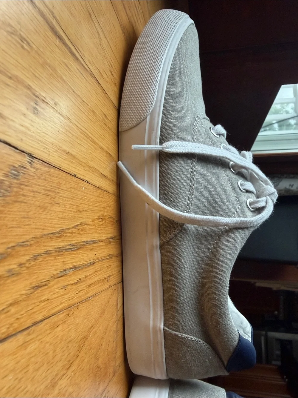 J. Crew Factory lace up canvas sneakers.